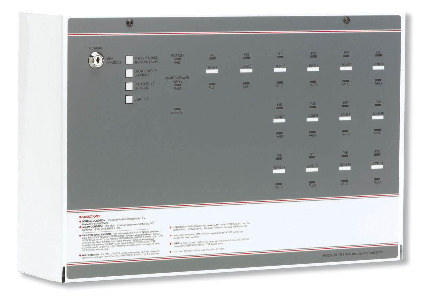 C-TEC Fire Panel 8  Zone