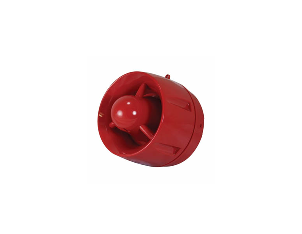 C-TEC Addressable  Loop Powered Red Sounder With Shallow Base